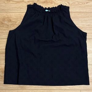 J. McLaughlin navy eyelet tank